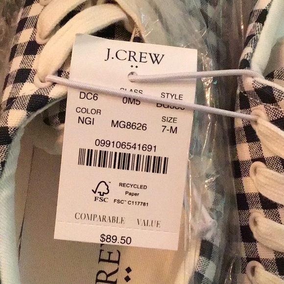 J.Crew checkered sneakers. Size 7 brand new - Picture 5 of 5